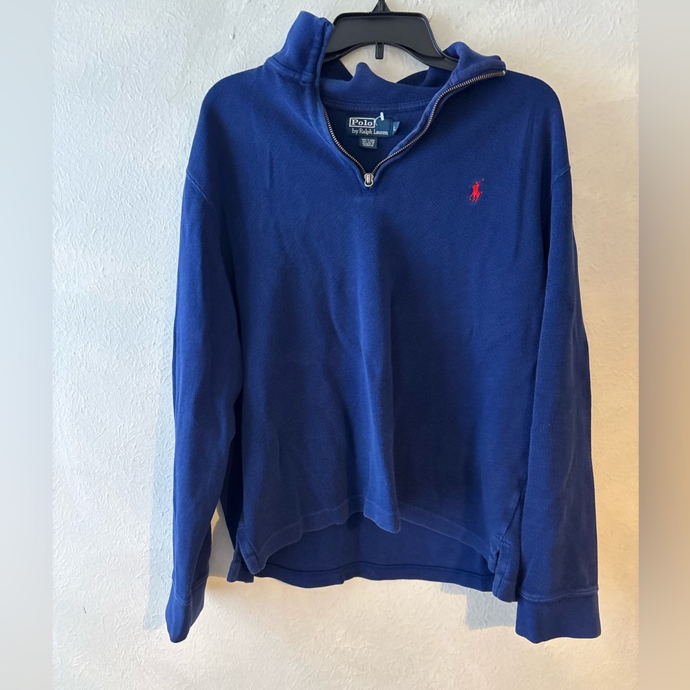 Ralph‎ Lauren Men's Blue Zip-Up Sweater